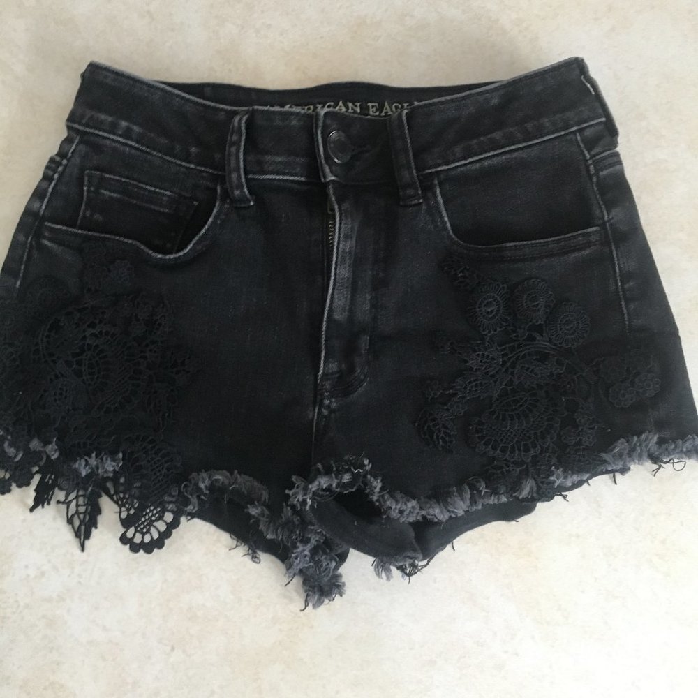 American Eagle Outfitters Hi Rise Shortie Super Stretch Shorts Size 2